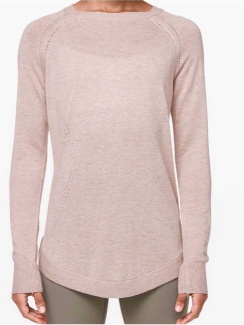 lululemon athletica Dusty Pink Knit Crewneck Sweater
